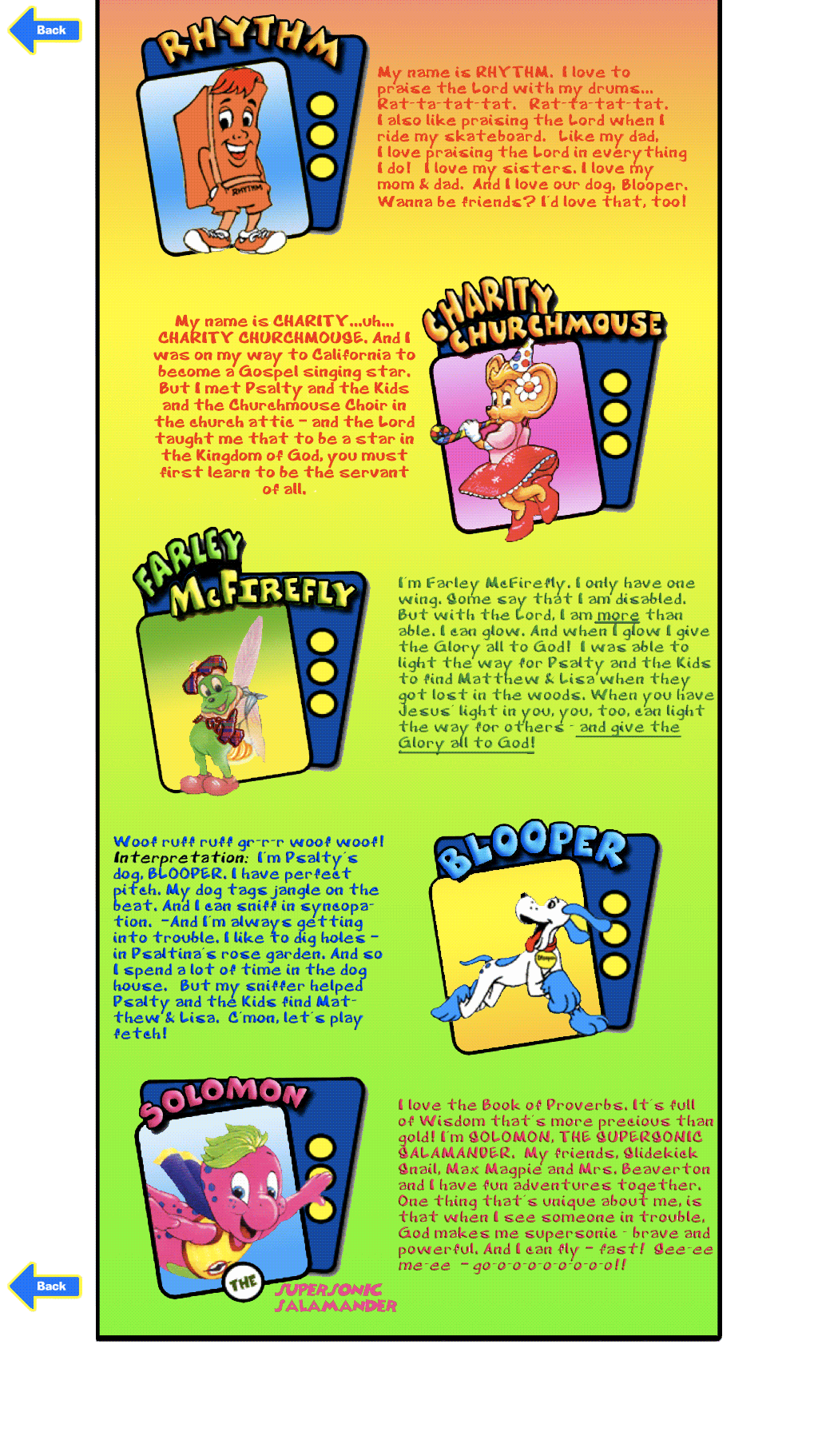 Meet the Characters Page 2